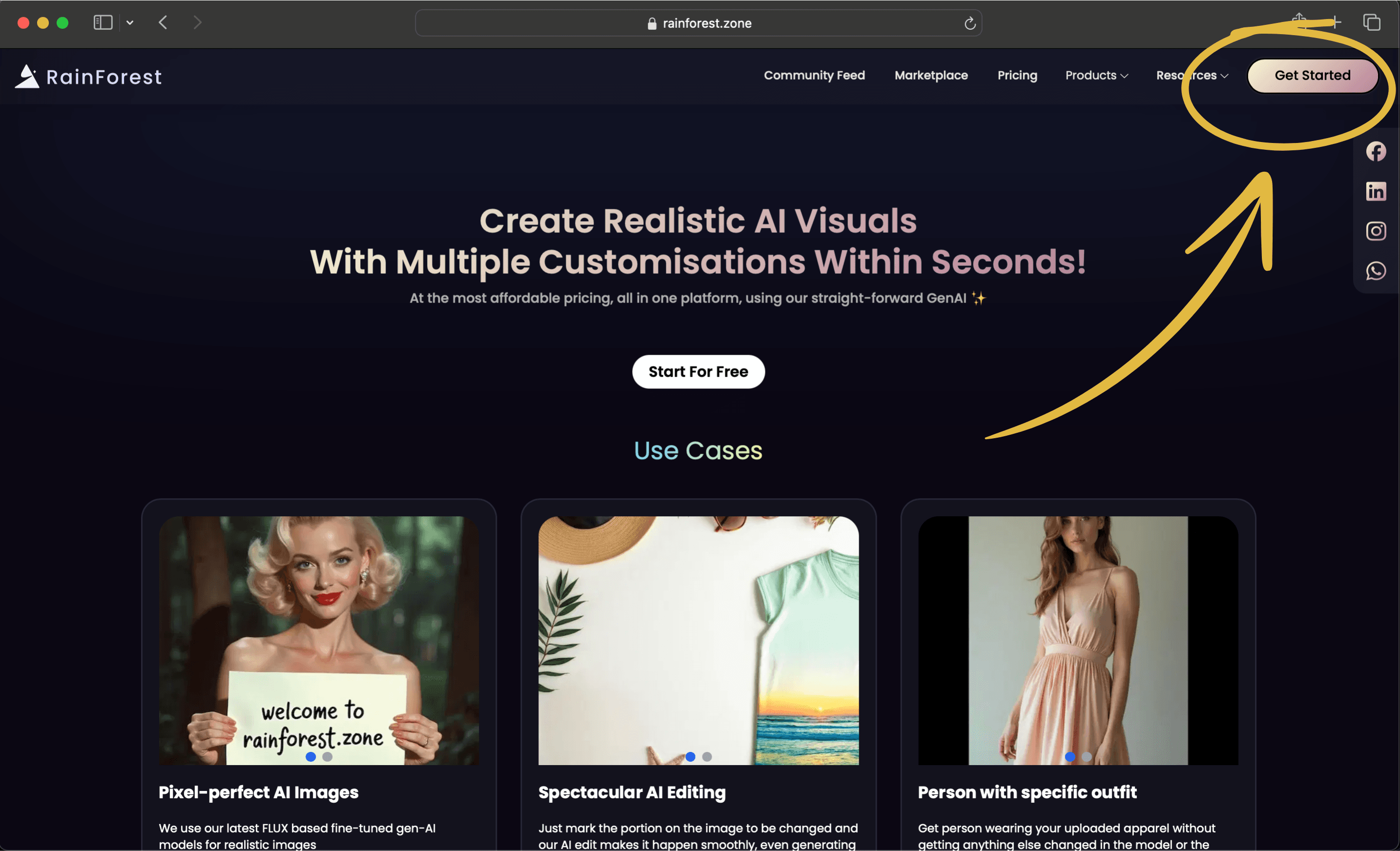 howToGenerateStep-Get Started on Stage.RainForest.zone.